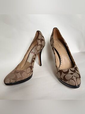 Coach Brown and Beige Pumps
